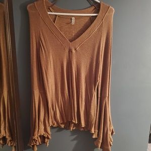 Free People Bell Sleeve Top NWOT